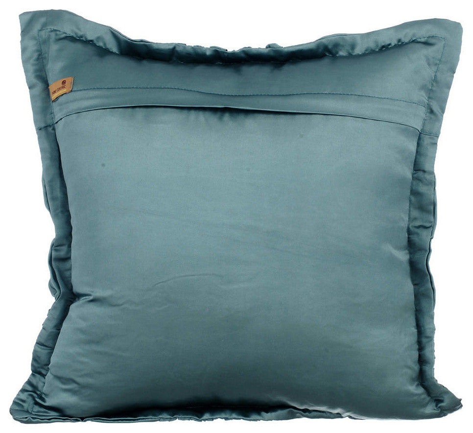 Throw Pillow Covers 26" x 26" Cushion Cover Blue Satin Solid Color - Dreamy Teal