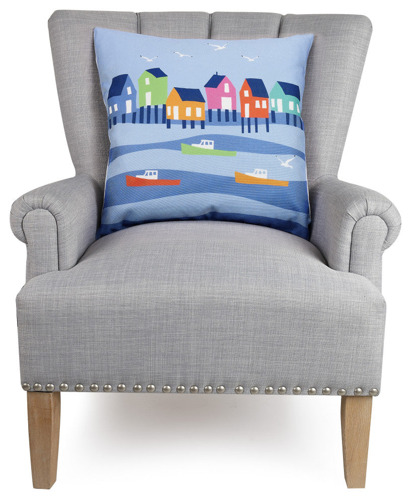 Lobster Cove House Digital Printed Pillow