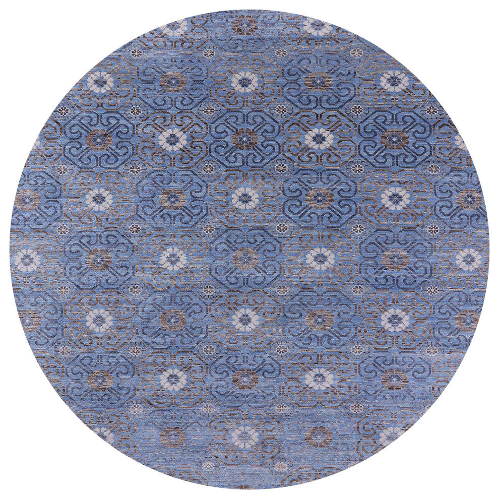 Ahgly Company Indoor Round Mid-Century Modern Area Rugs, 7' Round