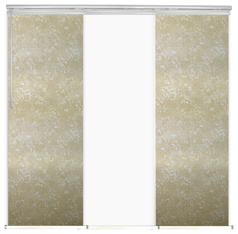 Navajo White-Sage 3-Panel Track Extendable Vertical Blinds 36-66"x94"