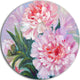 Full Blown Peonies, Floral Disc Metal Wall Art, 36"