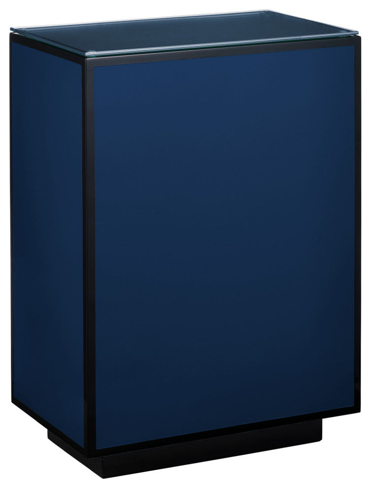 Navy Lacquer Side Table