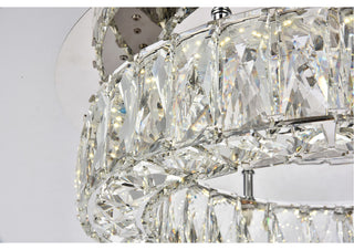 Monroe LED Light Chrome Flush Mount
