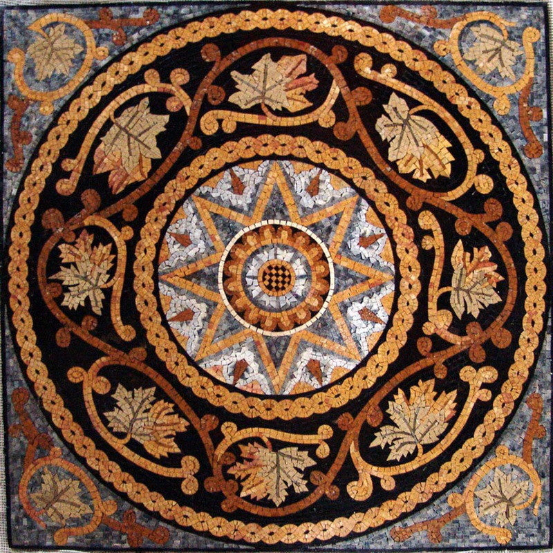Botanical Roman Mosaic - Shana, 31"x31"