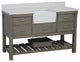 Charlotte 60" Bathroom Vanity, Weathered Gray, Quartz, Single