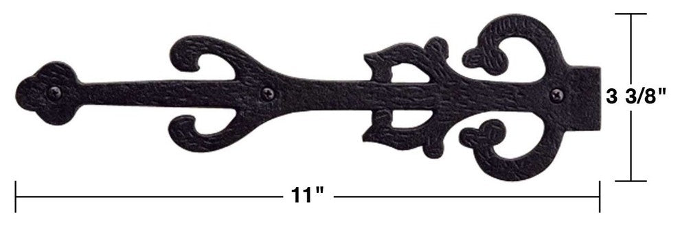 Wrought Iron Dummy Hinge Decorative Cover Plate 11" Pack of 10 Renovators Supply