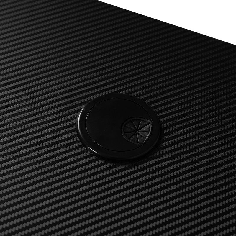 Black Gaming Desk & Footrest Reclining Chair Set, Black