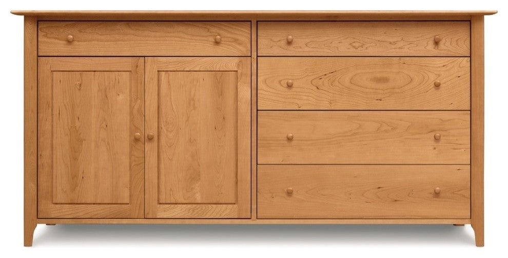 Copeland Sarah 4 Drawers On Right, 1 Drawer Over 2 Doors Buffet, Natural Cherry