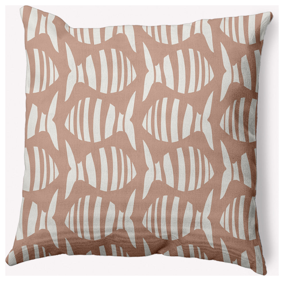 26x26" Swimming School Nautical Decorative Indoor Pillow, Mauve