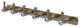Carolina Crystal 6 Position Tie and Belt Rack, Antique Brass