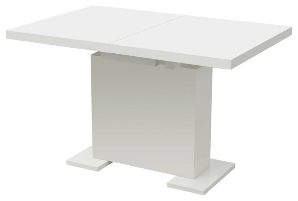 vidaXL Extendable Dining Table High Gloss White