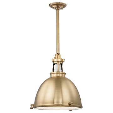 Hudson Valley Massena 1 Light Pendant 19.5"x21.25", Aged Brass, 4620-AGB