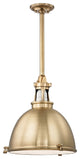 Hudson Valley Massena 1 Light Pendant 19.5"x21.25", Aged Brass, 4620-AGB
