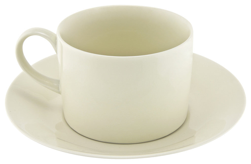 Royal Cream Collection Can Cup and Saucer, Set of 6