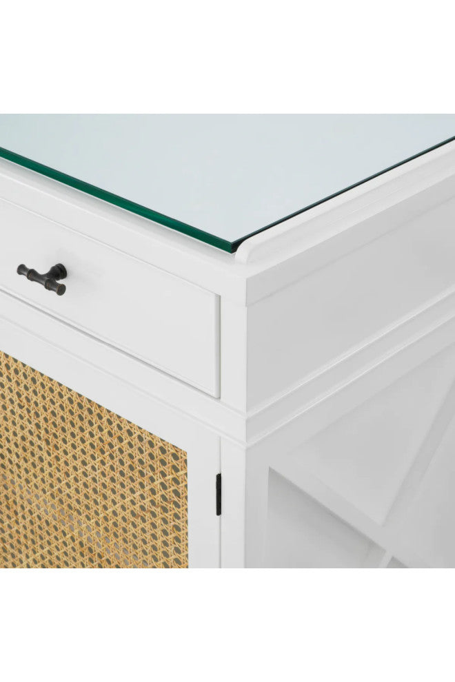 Natural Cane 4-Door Dresser, Eichholtz Bahamas