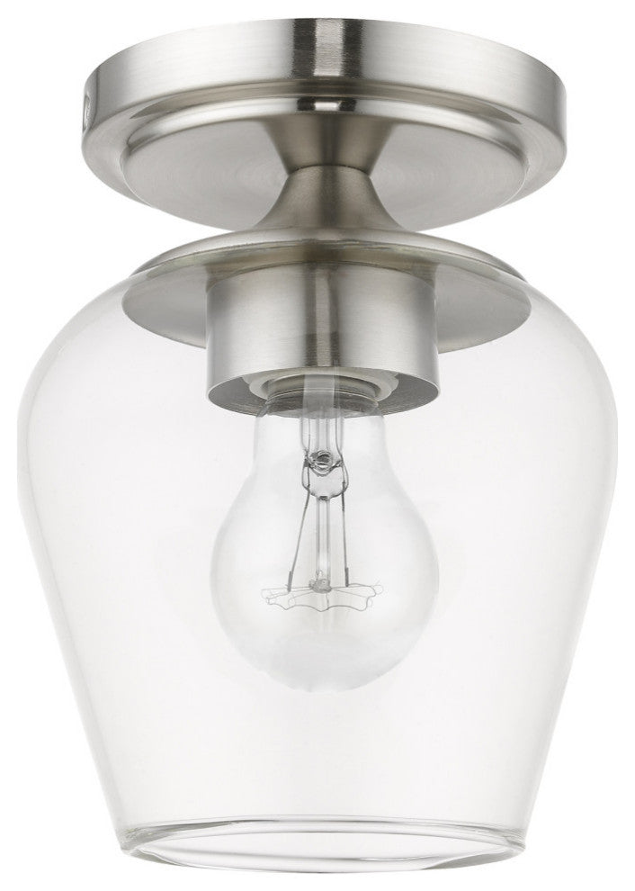 Willow 1 Light Brushed Nickel Flush Mount