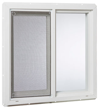 24x24 Vinyl Utility Left, Hand Sliding Window with Dual Pane Insulated Glass