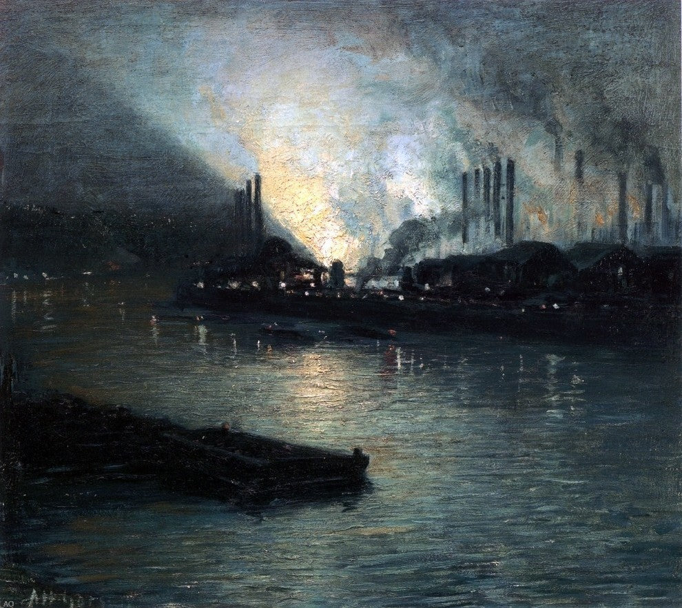 Aaron Harry Gorson Pittsburgh Industrial Nocturne Gallery Wrapped Canvas Print
