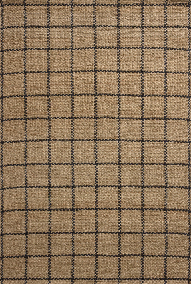 Chris Loves Julia x Loloi Fletcher Natural / Black 7'-9" x 9'-9" Area Rug