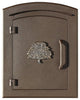 Non-Locking Column Mount Mailbox With "Decorative Oak Tree Logo", Bronze