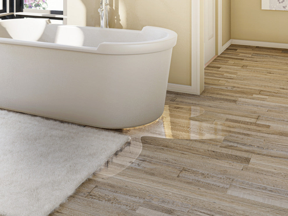 Backing Spc Durable Flooring Planks, Silver Onyx 4Mmx7"X48", 20Mil Wear Layer