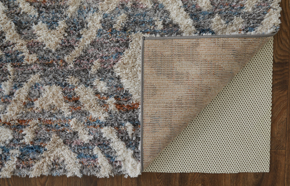 Weave & Wander Caide Contemporary Gray/Cream Rug, 10'x14'