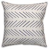 Navy and White Modern Chevron 20x20 Throw Pillow Cover
