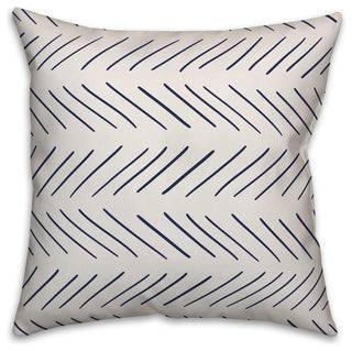 Navy and White Modern Chevron 20x20 Throw Pillow Cover