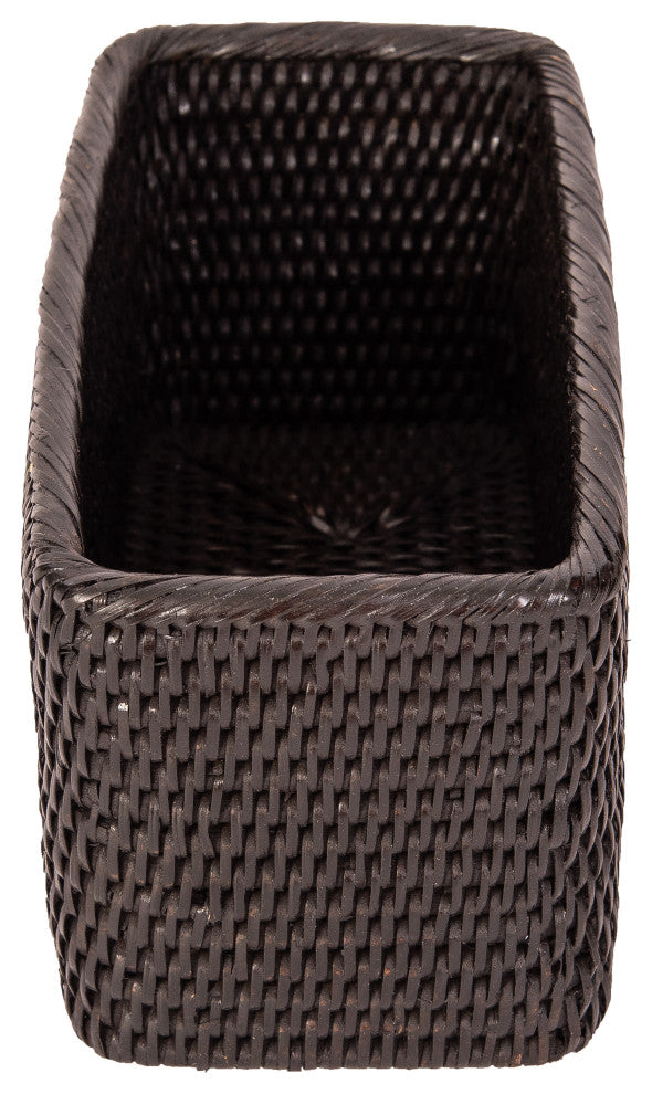 Artifacts Rattan Petite Basket, Tudor Black