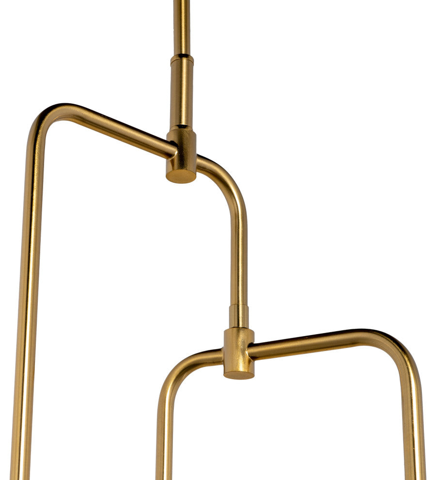 Chandler 3 Light Brass Metal Pendant Light