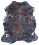 7' 2" X 6' 4" Blue Metallic Cowhide Rug C2113