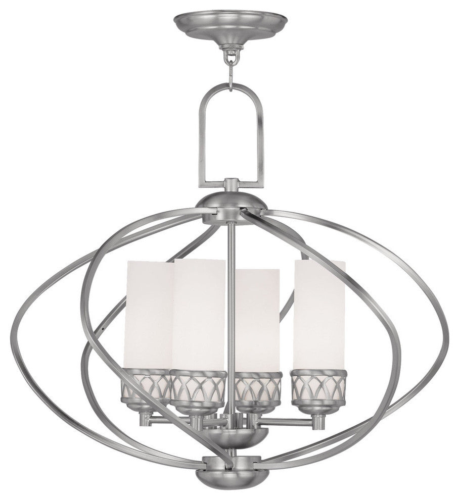 Westfield Chandelier, Brushed Nickel