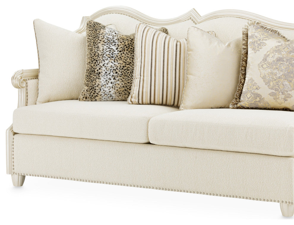 Chamberi BouclÃ© Sectional Sofa - French Vanilla/Classic Pearl