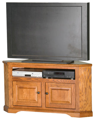 50" Oak Ridge Corner TV Cart, Bright White Oak
