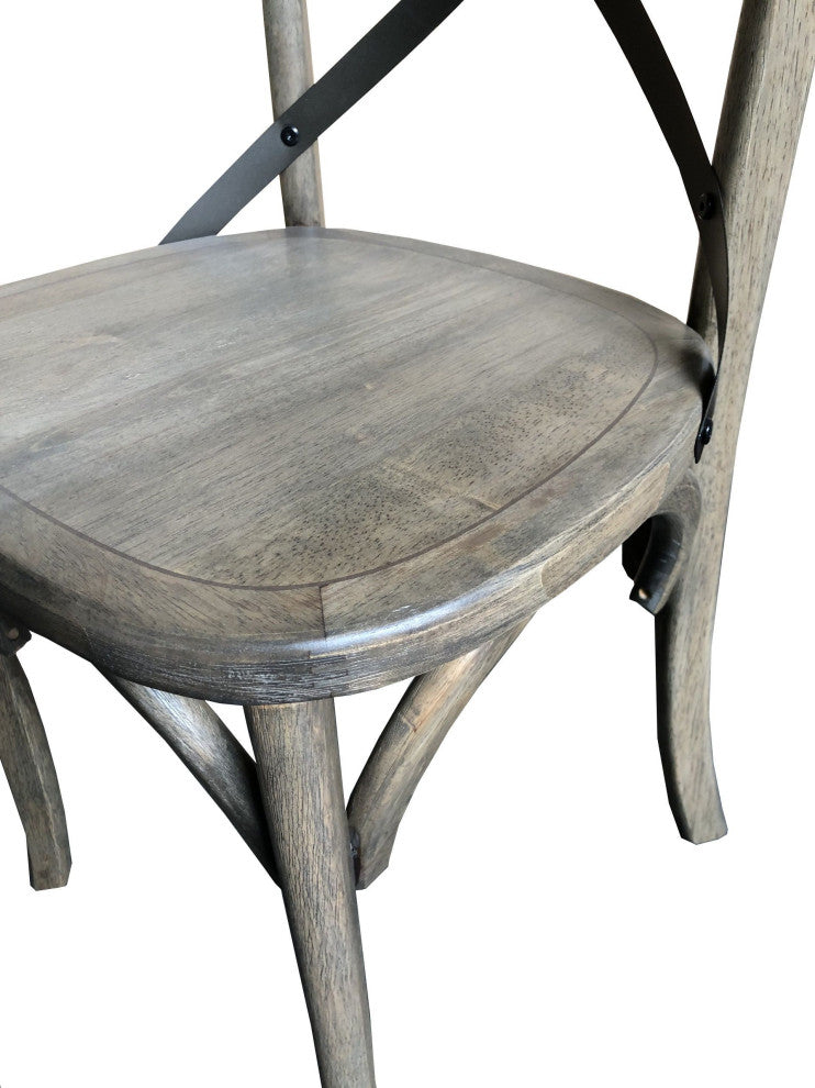 Lana X Back Side Chair - Set of 2 Chair, Old Distress Natural