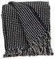 Black and White Handloom Woven Throw Blanket