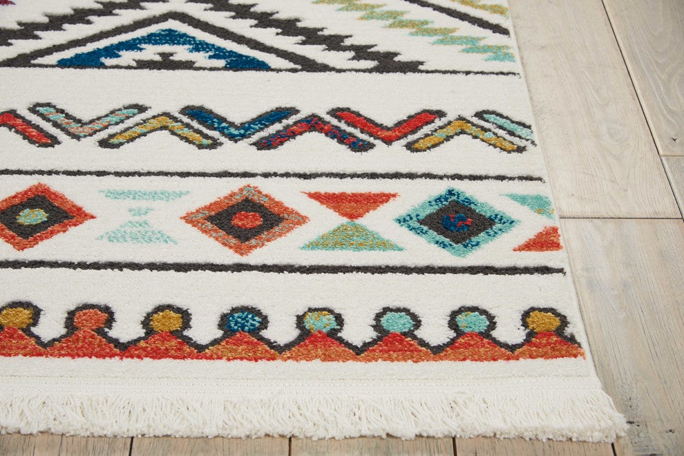 Nourison Tribal Decor White Area Rug, 9''3"x13''