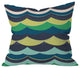 Vy La Unwavering Love Blue Green Outdoor Throw Pillow, 18x18x5