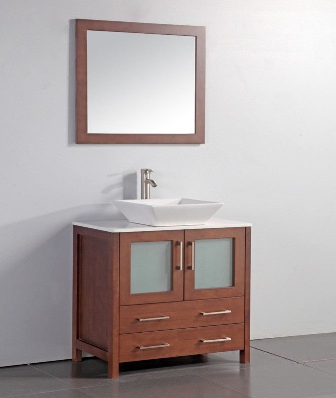 36" Bathroom Vanity With Matching Mirror