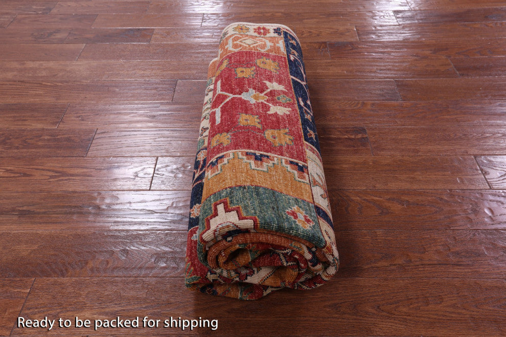 5' 5" X 8' 3" Super Kazak Handmade Wool Rug Q11089