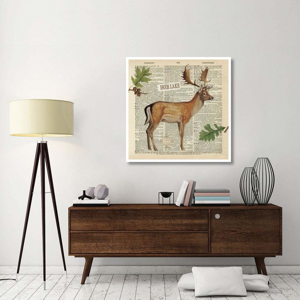 "Lodge Collage III" Digital Paper Print by Katie Pertiet, 42"x42"