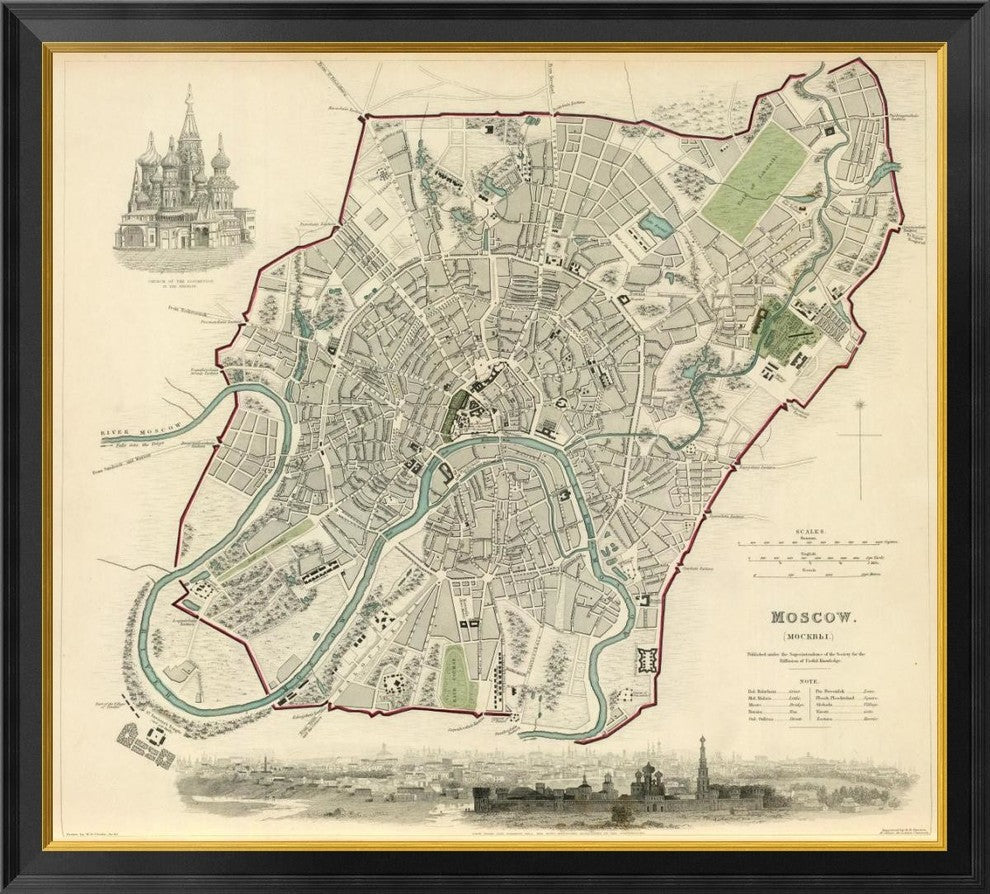 "Moscow, Russia, 1836"  by Society for the Diffusion of Useful Knowledge, 40x36"