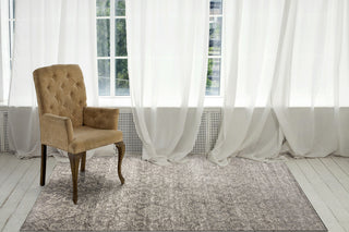Mysterio 1217-900 Area Rug, Silver, 6'7"x9'6"