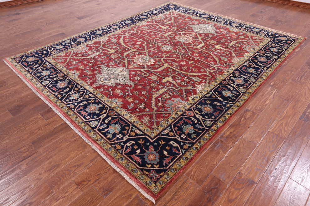 7' 11" X 10' 0" Persian Fine Serapi Handmade Wool Rug - Q14685