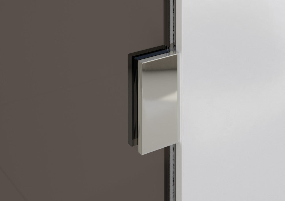 Ursa 30"x78" Frameless Fixed Glass Shower Panel With Bronze Tint, Polished Chrome
