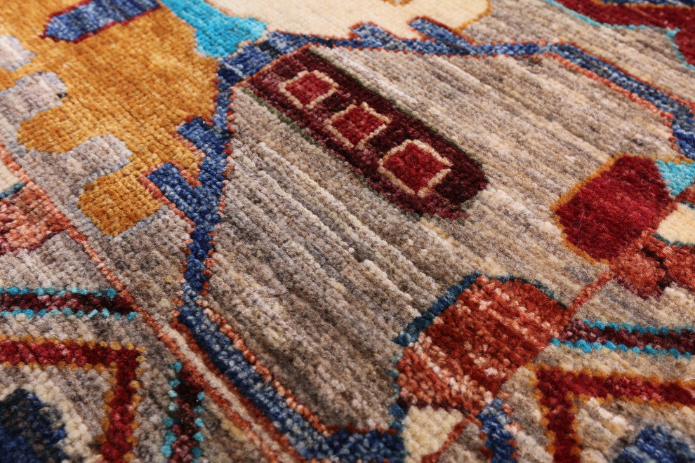 8' 10" X 12' 2" Hand-Knotted Tribal Fine Serapi Rug - Q12144