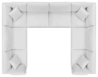 Commix Down Filled Overstuffed Performance Velvet 8-Piece Sectional Sofa