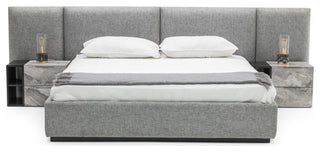 Nova Domus Maranello Modern Grey Bed, Eastern King