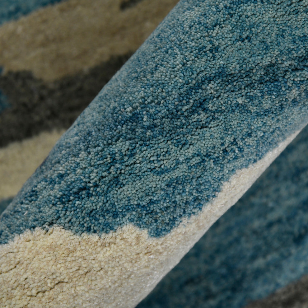 Abstract Gunter Area Rug, Blue, 2' x 3', Abstract