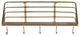Golden Metal Shelf With Hooks